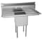 Koolmore 1 Compartment Stainless Steel NSF Commercial Kitchen Prep & Utility Sink with 2 Drainboards SA151512-15B3 - alternate 8